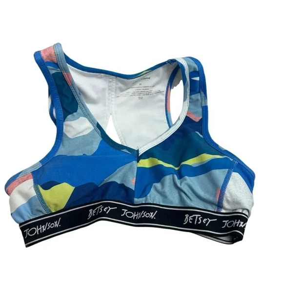 Betsey Johnson performance workout bra top in Rio blue size medium - Picture 3 of 11